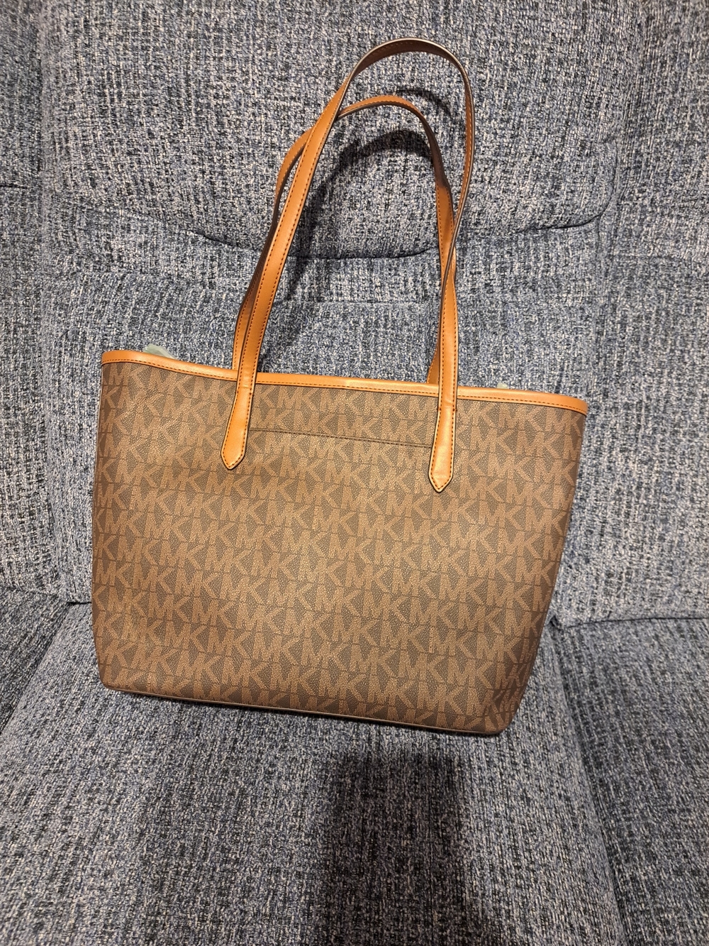 Michael Kors Brown Logo Tote with Tan Trim - Picture 2 of 6
